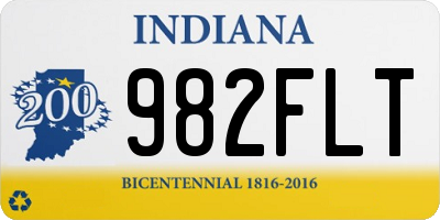 IN license plate 982FLT