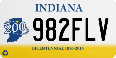 IN license plate 982FLV