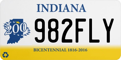 IN license plate 982FLY