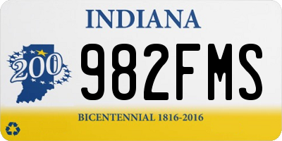 IN license plate 982FMS