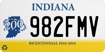 IN license plate 982FMV