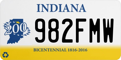 IN license plate 982FMW