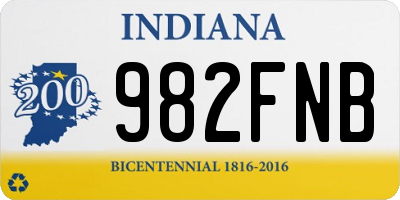 IN license plate 982FNB