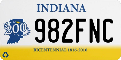 IN license plate 982FNC