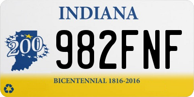 IN license plate 982FNF