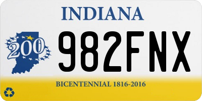 IN license plate 982FNX