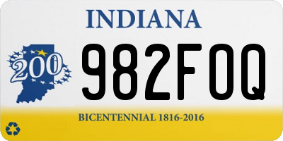 IN license plate 982FOQ