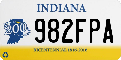 IN license plate 982FPA