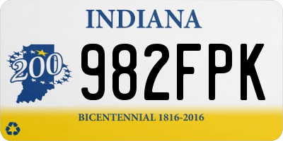 IN license plate 982FPK