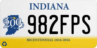 IN license plate 982FPS
