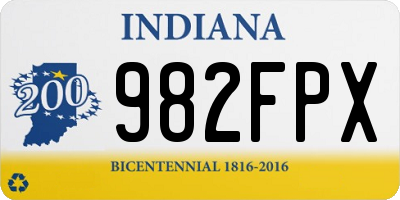 IN license plate 982FPX