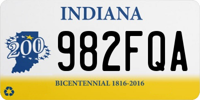 IN license plate 982FQA