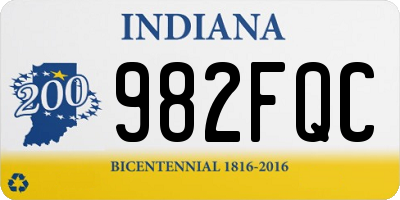 IN license plate 982FQC