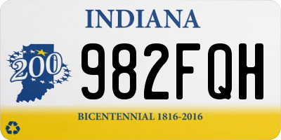 IN license plate 982FQH