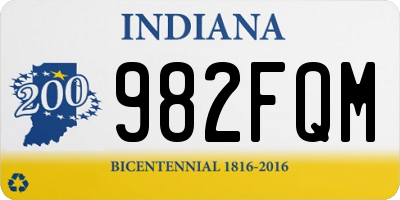 IN license plate 982FQM
