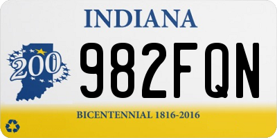 IN license plate 982FQN