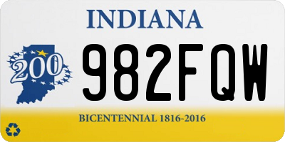 IN license plate 982FQW