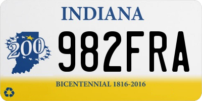 IN license plate 982FRA