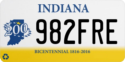 IN license plate 982FRE