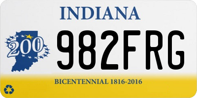 IN license plate 982FRG