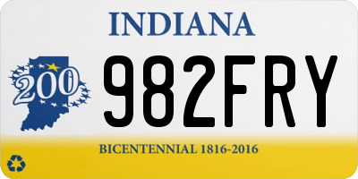 IN license plate 982FRY