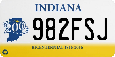 IN license plate 982FSJ