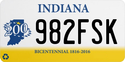 IN license plate 982FSK