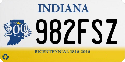 IN license plate 982FSZ