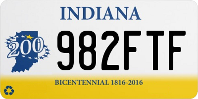IN license plate 982FTF