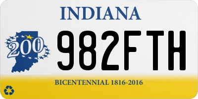 IN license plate 982FTH