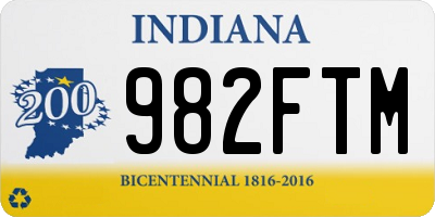 IN license plate 982FTM