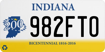 IN license plate 982FTO