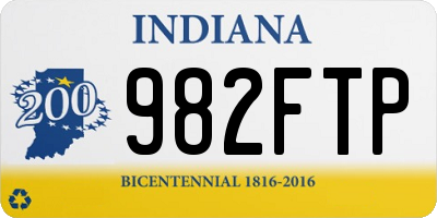 IN license plate 982FTP