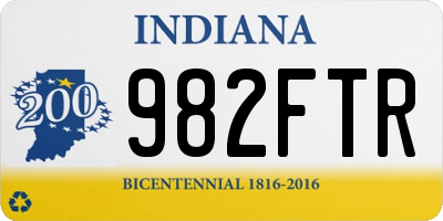 IN license plate 982FTR