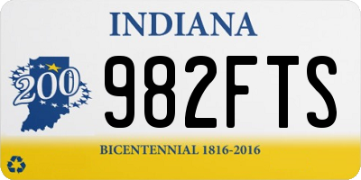 IN license plate 982FTS