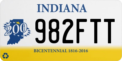 IN license plate 982FTT