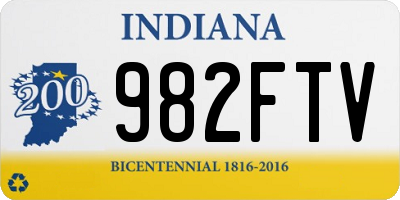 IN license plate 982FTV