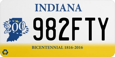 IN license plate 982FTY