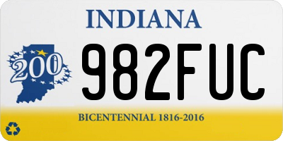 IN license plate 982FUC