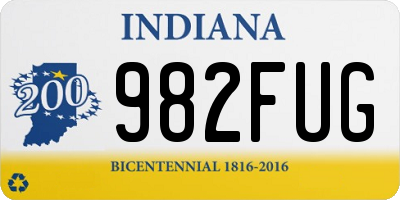 IN license plate 982FUG