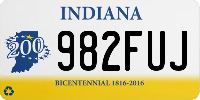 IN license plate 982FUJ