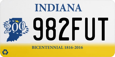 IN license plate 982FUT