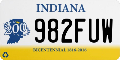 IN license plate 982FUW