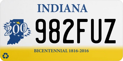 IN license plate 982FUZ