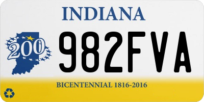 IN license plate 982FVA