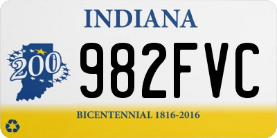 IN license plate 982FVC