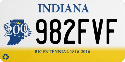 IN license plate 982FVF