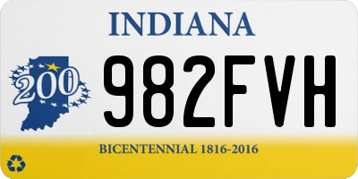 IN license plate 982FVH