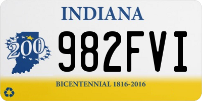 IN license plate 982FVI