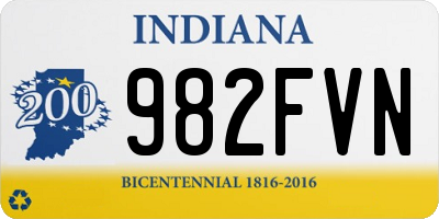 IN license plate 982FVN